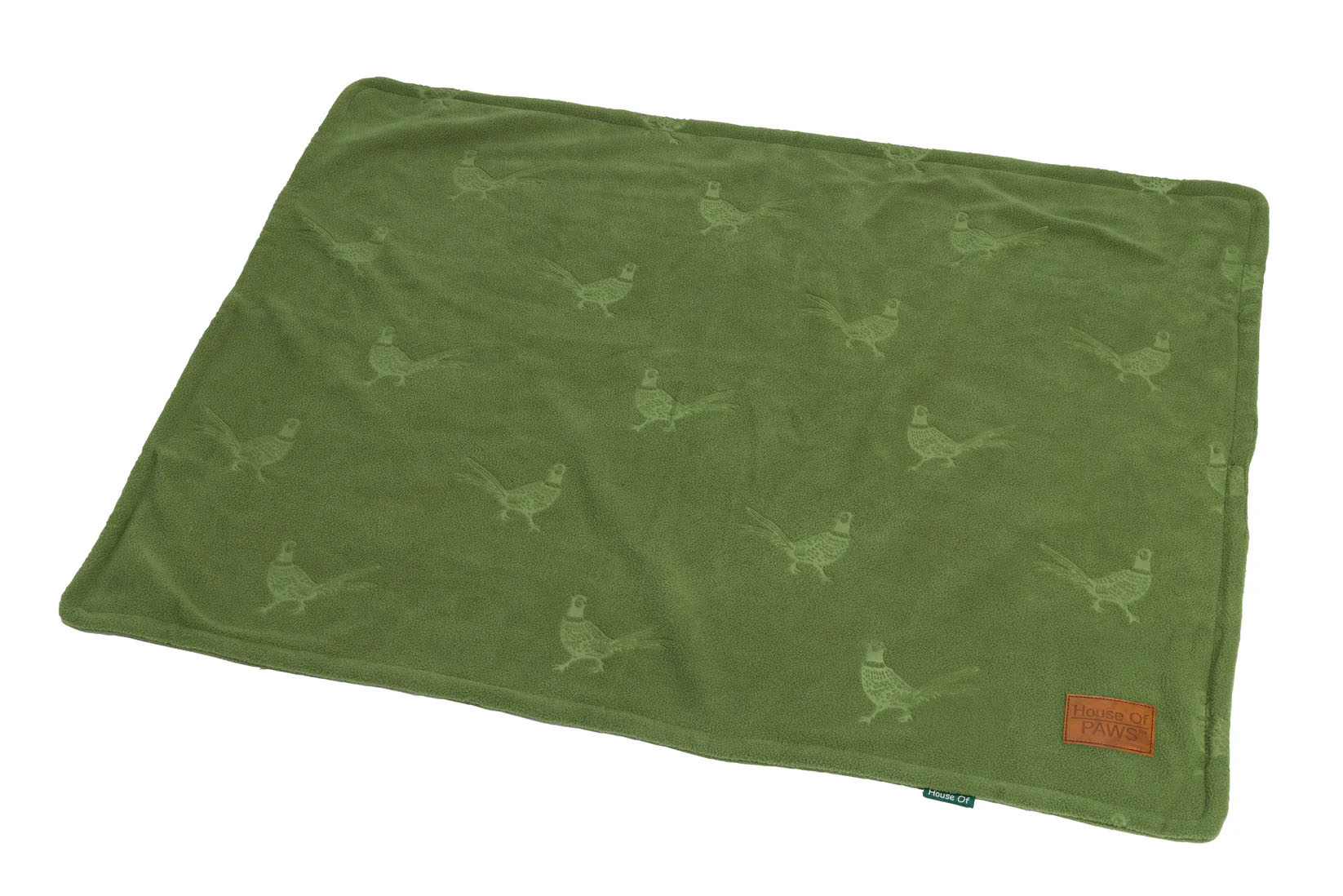 Couverture polaire à motif faisan vert