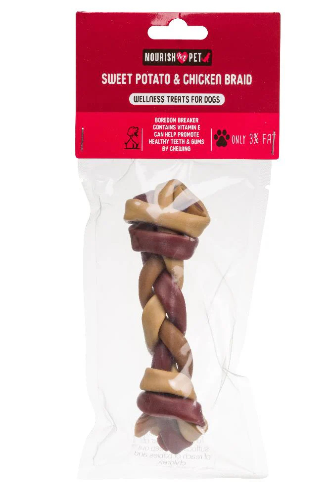 Tresse de patate douce et de poulet